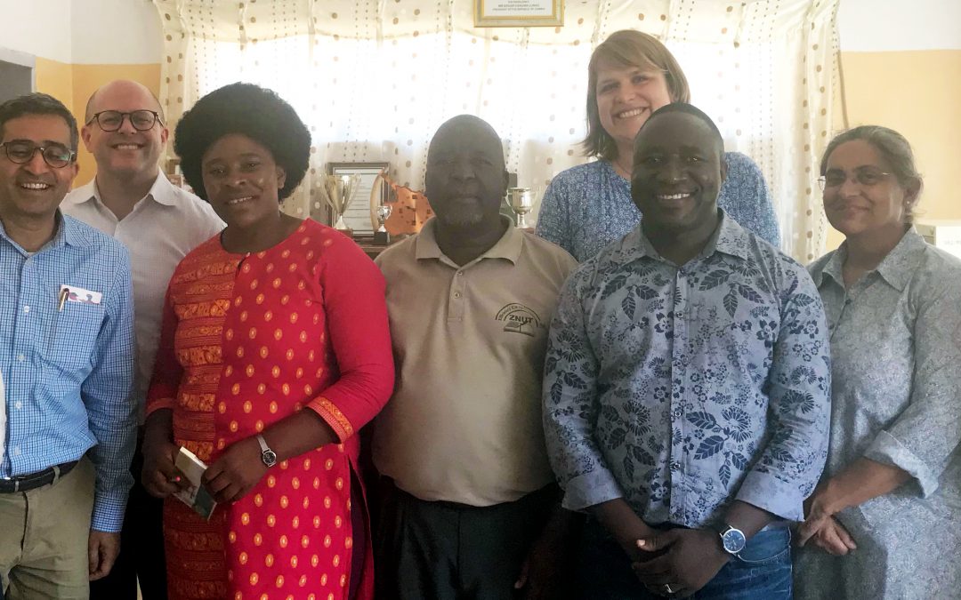 The TaRL Africa Board with members of the Catch Up team in Kazungula, Zambia.